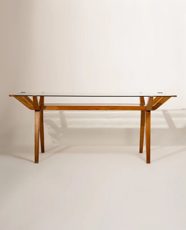 Table à manger italienne avec marqueterie, 1950