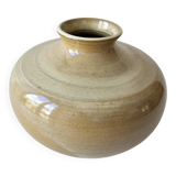 Ceramic stoneware ball vase signed (signature to be identified)