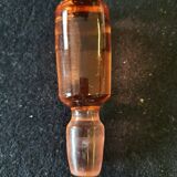 Vintage salmon pink mold glass carafe