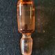 Vintage salmon pink mold glass carafe