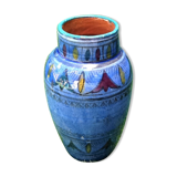 Ceramic vase baluster shape glazed terracotta