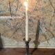 Silver metal candle holder