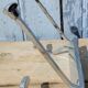 Nickel-plated brass coat rack