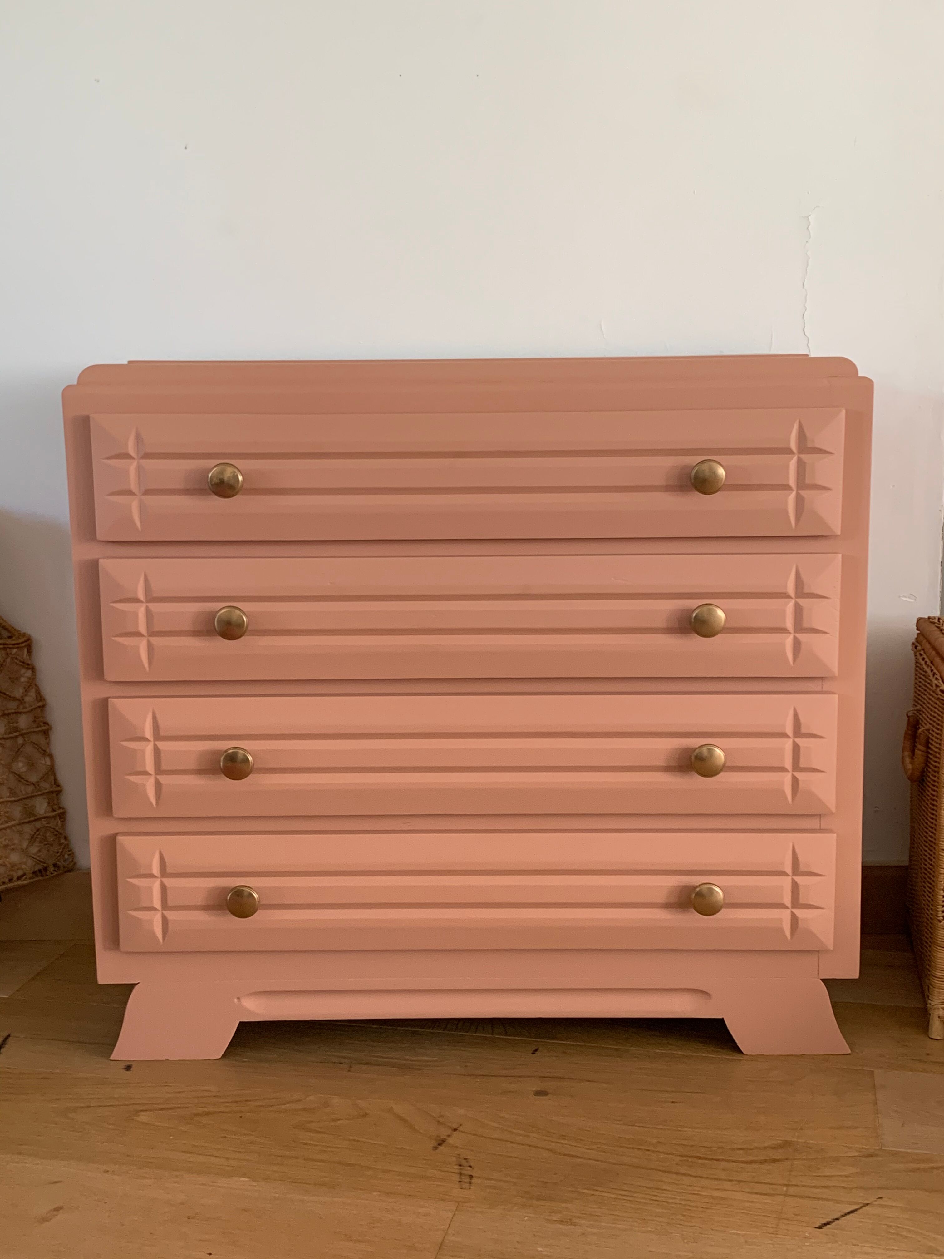 Vintage dresser pink blush