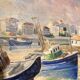 Old painting, Marine signed André Cartayrade (1921-2016)