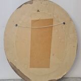 Large Gold Leaf Medallion Mirror with Beveled Glass - "Milo"
