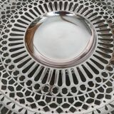 Plat piédouche métal argenté