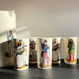 Orangeade service to vintage ceramic soldiers