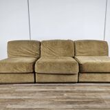 Three fabric lounge chairs 70s