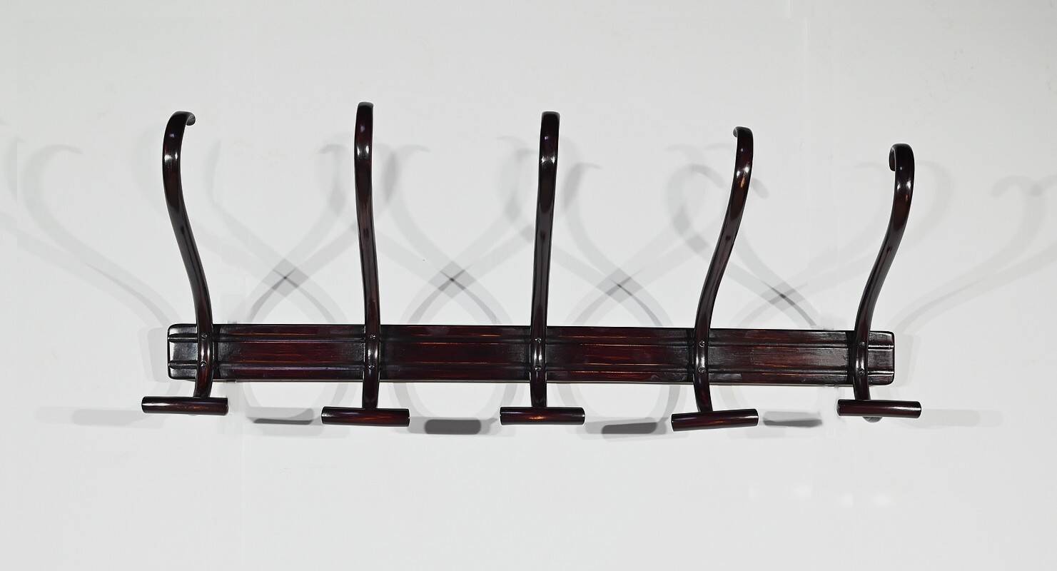 Cloakroom Coat Rack in Curved Beech, Thonet – Early 20th Century