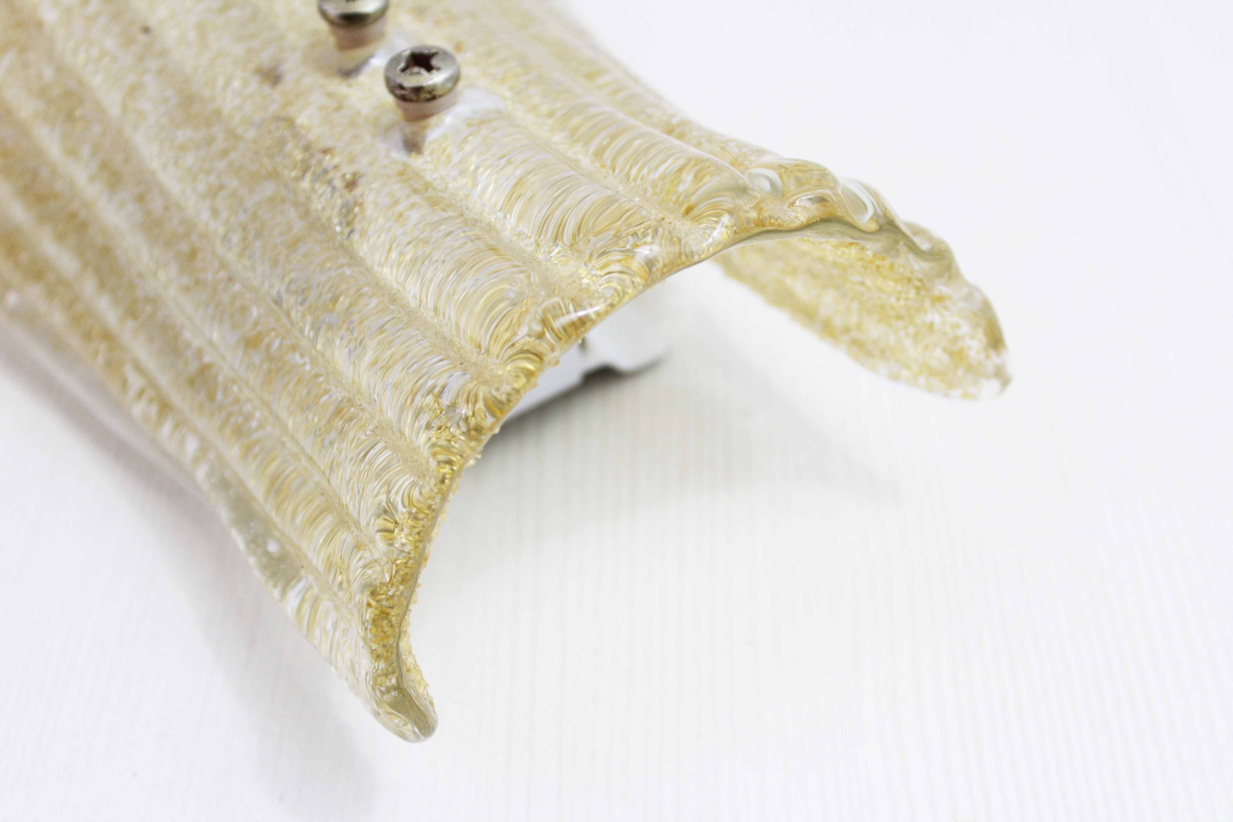 Gold glass wall light