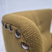 1970s, Danish lounge chair, original green furniture wool, oak wood.