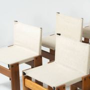 Set of 12 Monk dining chairs by Afra & Tobia Scarpa for Molteni, 1970s.