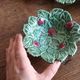 Set of 5 leaf-shaped bowls with strawberries – Caldas da Rainha (Portugal)