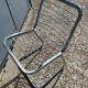 Vintage Italian design chrome metal chair from the 70s