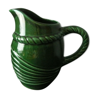 Glazed pottery pitcher