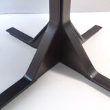 Vintage round ebonized walnut dining table mod. 522 by g. frattini for bernini