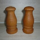 Salt and pepper turned wooden