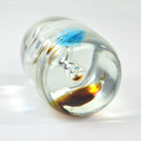 1980s glass paperweight Sklo Union Rosice, Czechoslovakia