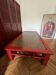 Vintage old opium bed in wooden rice straw cane