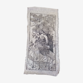 Japanese print, modern reprint on rice paper