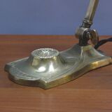 Art Deco brass piano lamp with rotary switch socket