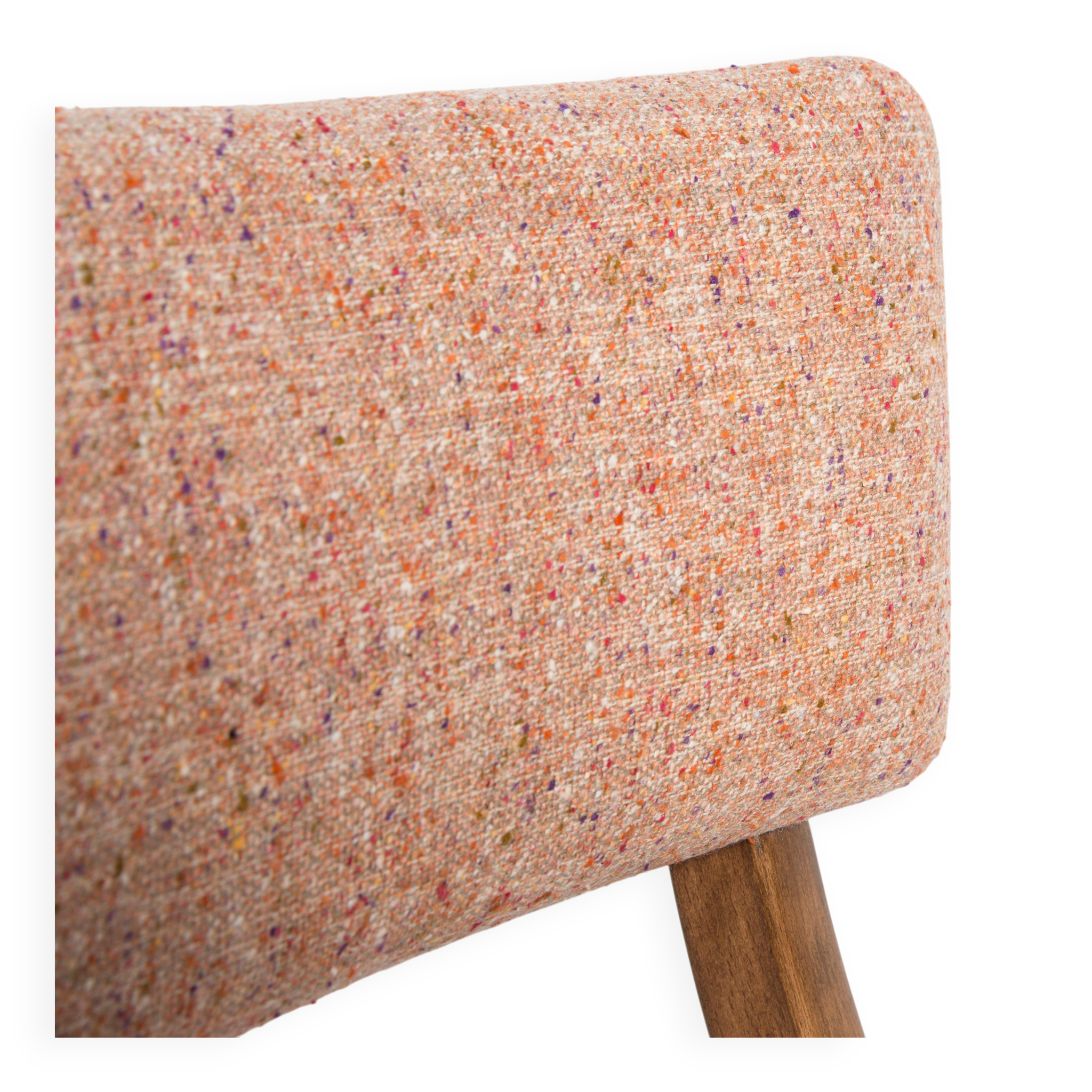 Bumerang Chair Mid-Century Modern, Orange Fish Wool, Poland, 1960s