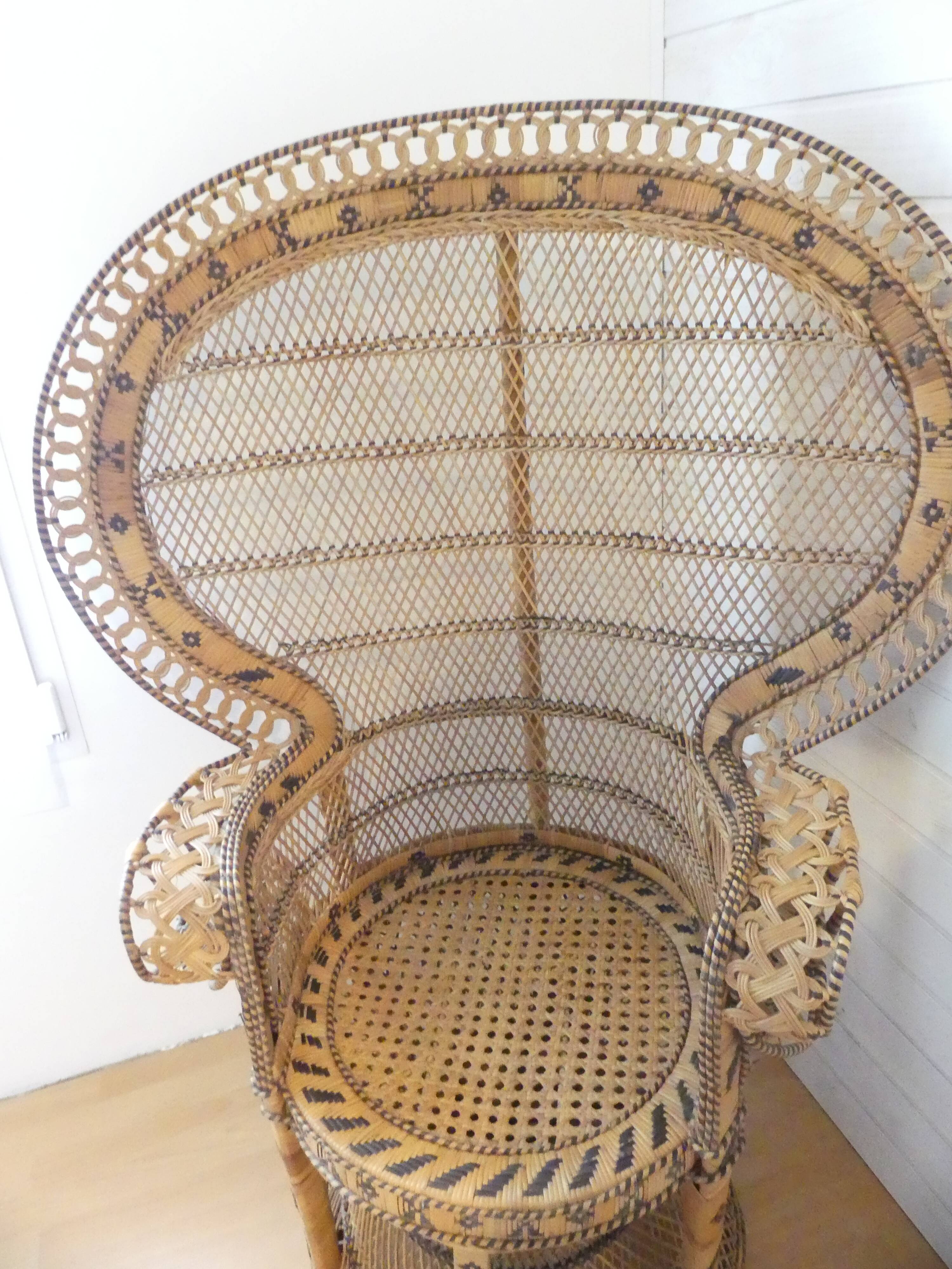 Emmanuelle peacock chair 70s