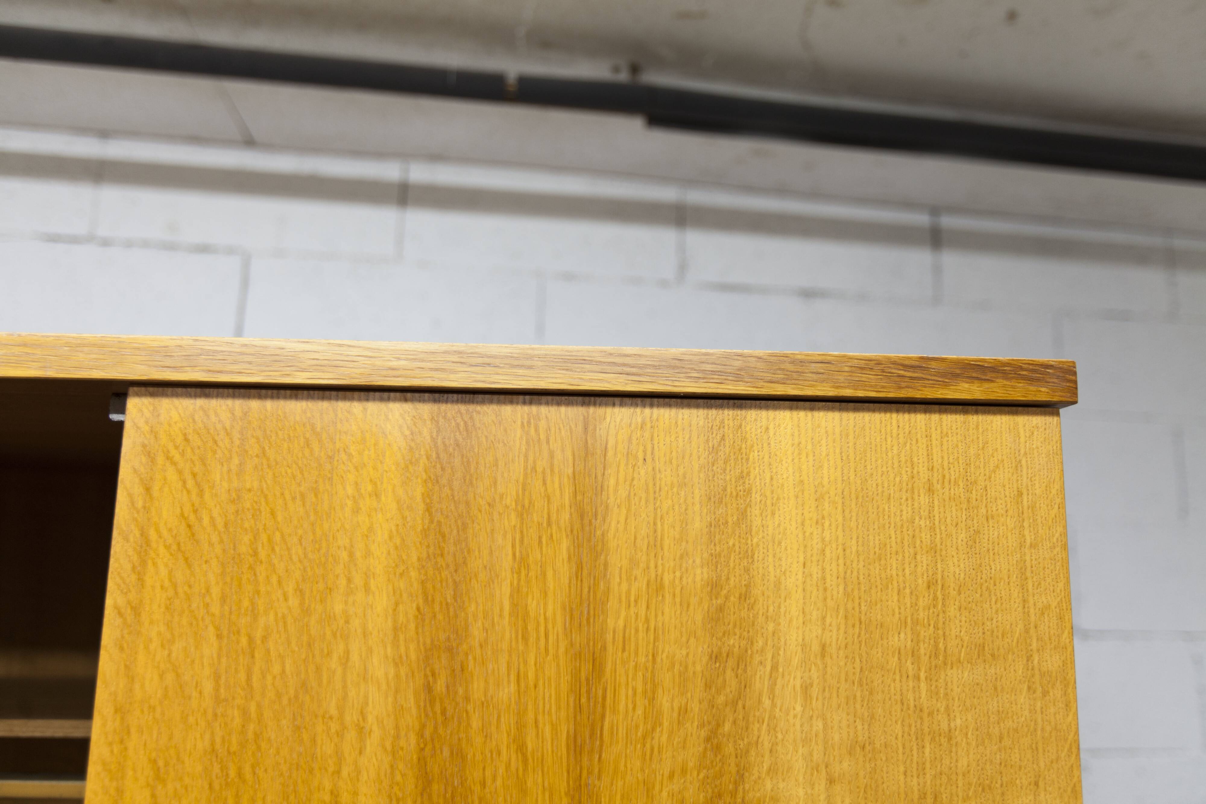 Scandinavian 3-door wardrobe in blond teak