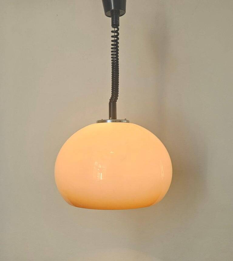 Rare Midcentury Pendant Meblo, Space Age, Harvey Guzzini, Italy, 1970s