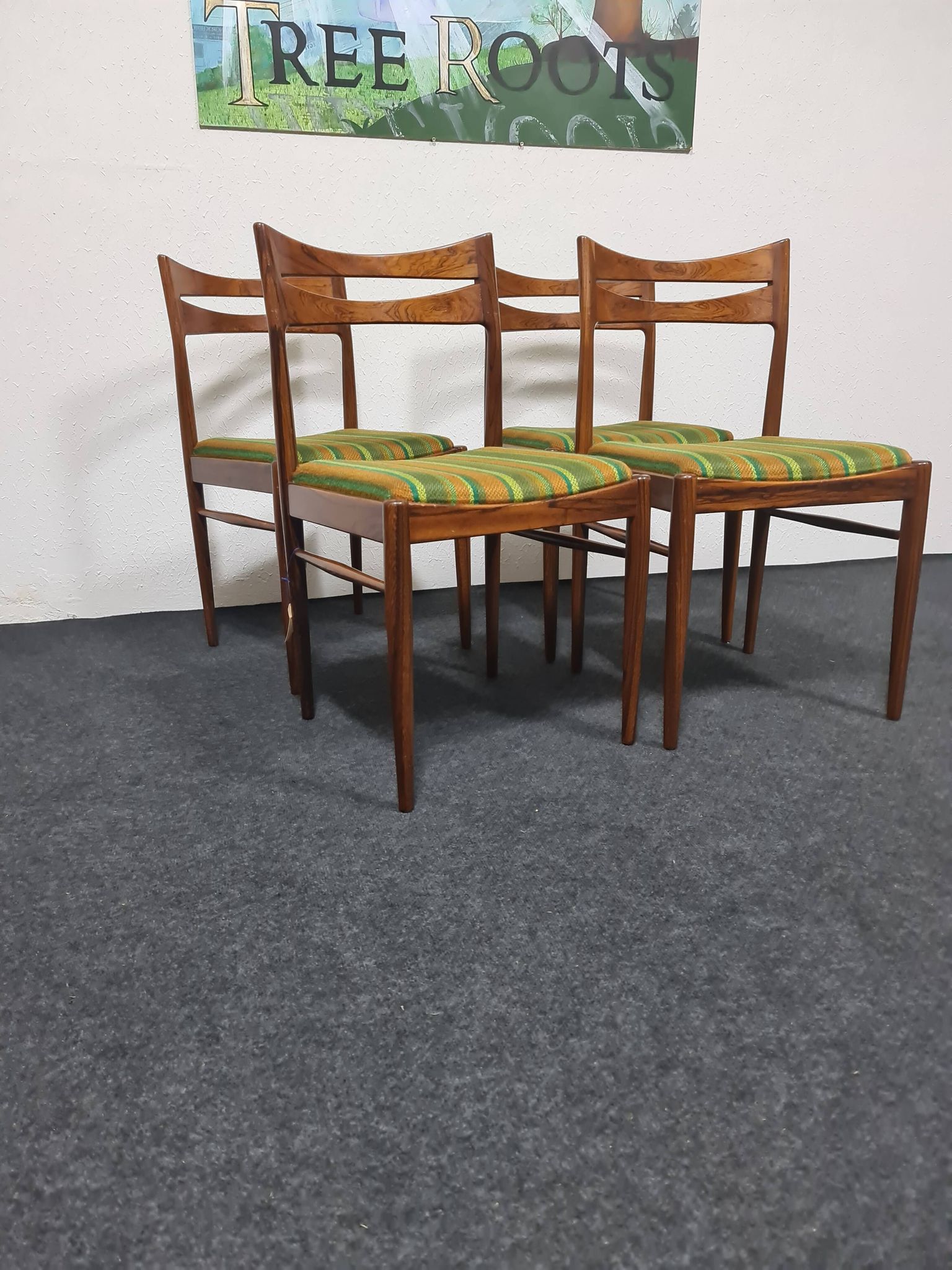 Chaises à manger en palissandre