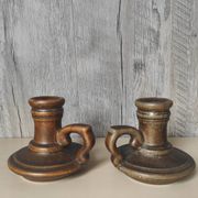 Pair of ceramic candlesticks