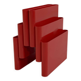 Red magazine rack by Giotto Stoppino for Kartell, 1970