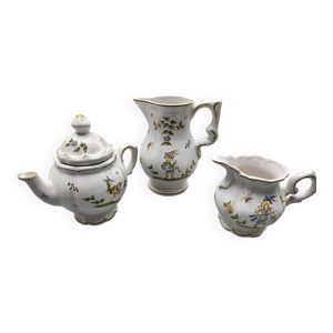 Lot carafe, théière, - main