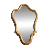 Miroir ancien en bois doré à la feuille, au mercure 19e siècle