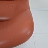 Artifort F518 Lounge Chair by Geoffrey Harcourt in Leather, 1970's
