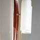 Modernist adjustable wall lights in teak and brass – 1950