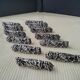 12 Metal knife holders with bunches of grapes and vine leaves