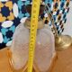 Suspension tulipe verre grainé