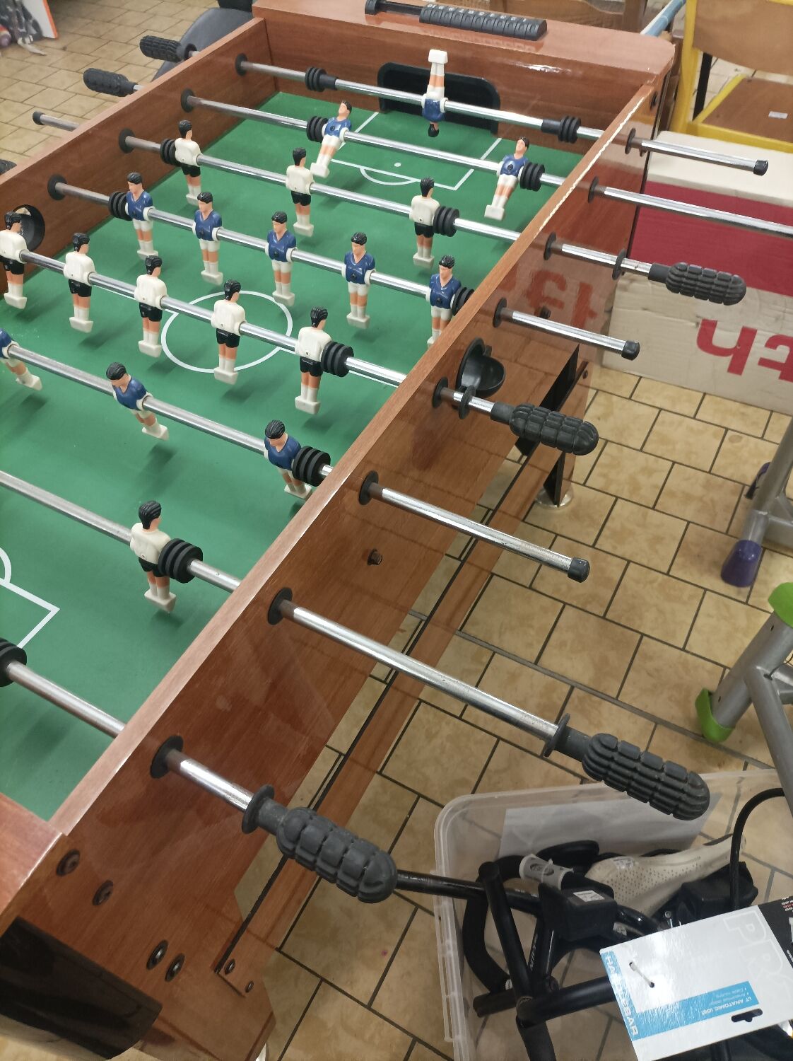 Old table football wood chrome vintage