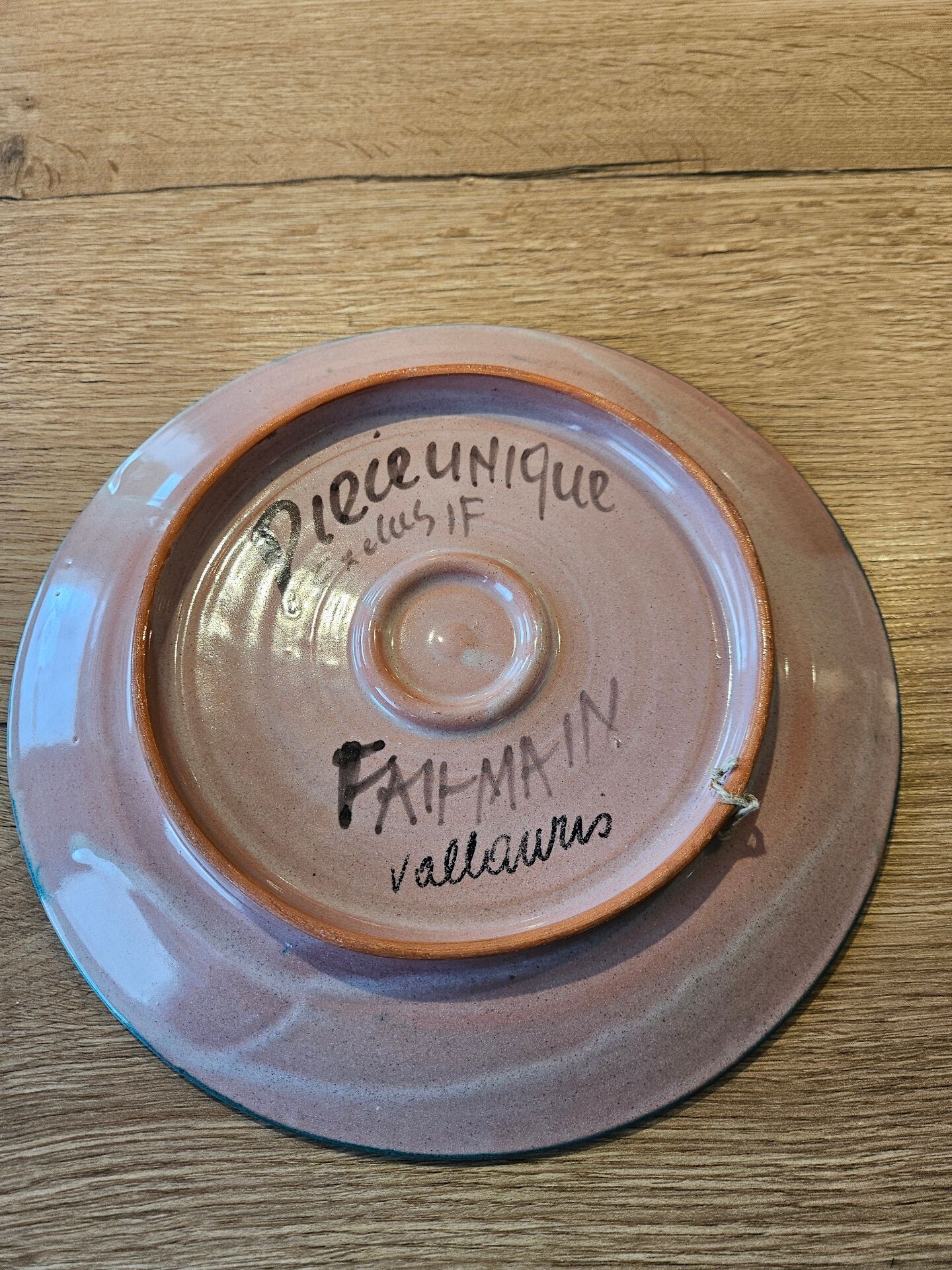 Decorative ceramic plate from Vallauris by Francis – 1970s