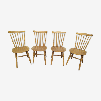 Suite de 4 chaise en bois Baumann de bistrot