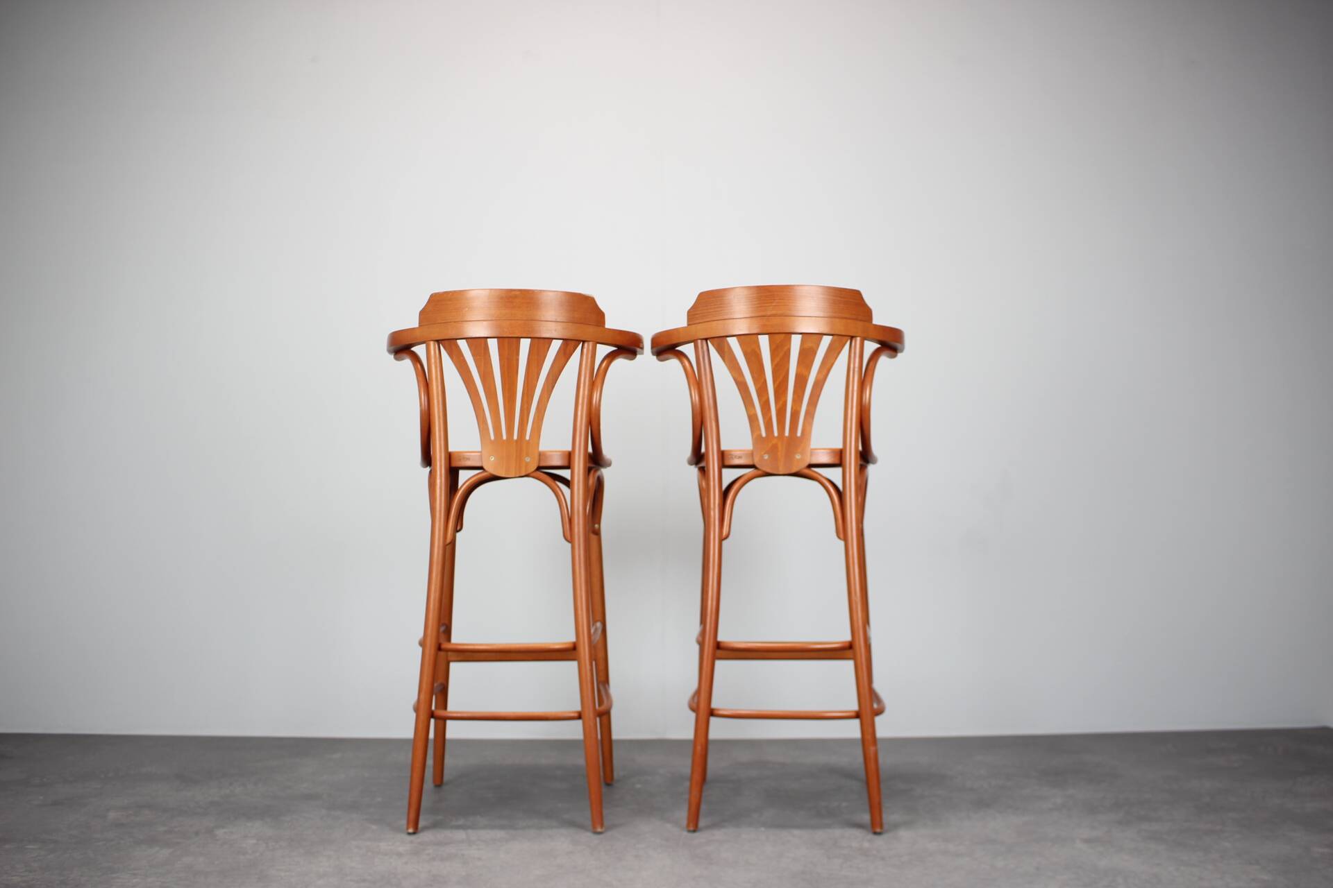 Set of 2 Vintage Bar Stools by TON, 1980