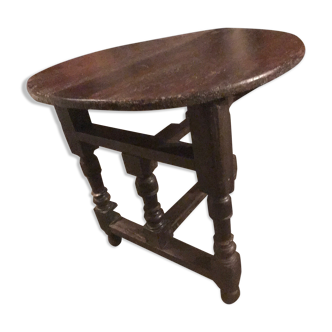 Gate Leg dark brown table