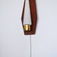Scandinavian modern danish wall light in teak, brass and opaline glass, 1960s
