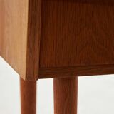 Table de chevet en chêne, restaurée