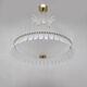 Italian Murano Glass Feather Chandelier with Brass Details