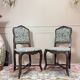 Armand henry pair of natural wood chairs stamped from the regency period
