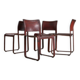 Set of 4 Sistina Strap Chair by Tito Agnoli for Matteo Grassi, 1980s