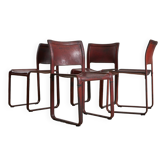 Set of 4 Sistina Strap Chair by Tito Agnoli for Matteo Grassi, 1980s